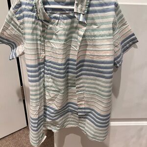 Janie and Jack Blue and Green Striped Shirt